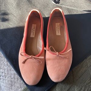 Rag & Bone ‘Hazel’ Coral/Peach Suede Flats 38.5